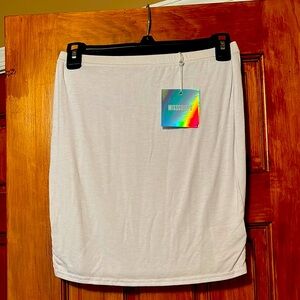 Jersey miniskirt, white